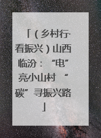 （乡村行·看振兴）山西临汾：“电”亮小山村 “碳”寻振兴路