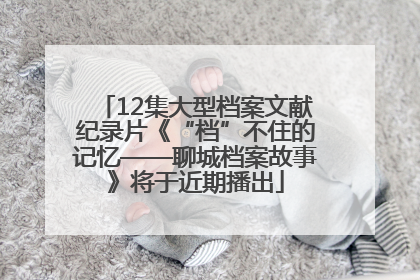 12集大型档案文献纪录片《“档”不住的记忆——聊城档案故事》将于近期播出