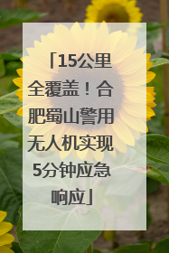 15公里全覆盖！合肥蜀山警用无人机实现5分钟应急响应