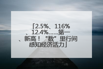 2.5%、116%、12.4%……第一、新高！“数”里行间感知经济活力