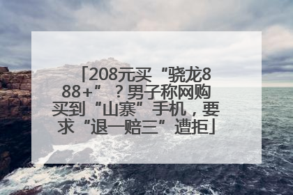 208元买“骁龙888+”？男子称网购买到“山寨”手机，要求“退一赔三”遭拒