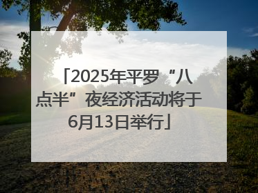 2025年平罗“八点半”夜经济活动将于6月13日举行