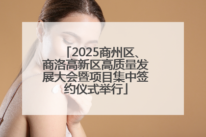 2025商州区、商洛高新区高质量发展大会暨项目集中签约仪式举行