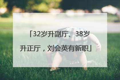 32岁升副厅、38岁升正厅，刘会英有新职