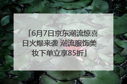 6月7日京东潮流惊喜日火爆来袭 潮流服饰美妆下单立享85折